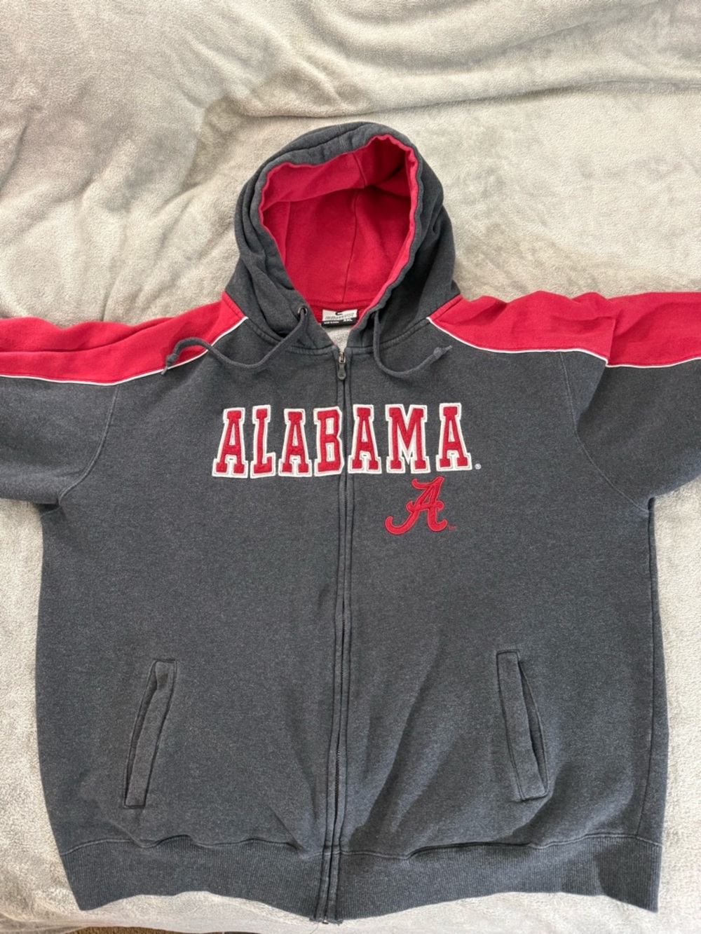 Black & Red Alabama Crimson Tide 2XL Colosseum Logo Full-Zip Hooded Jacket